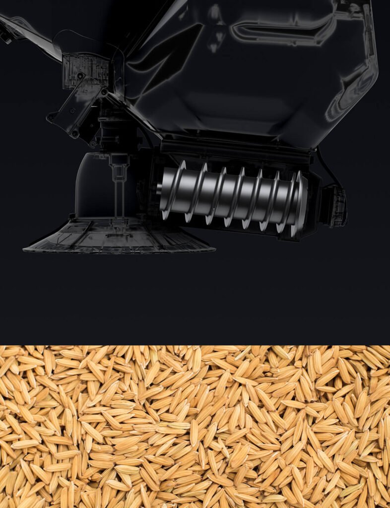 DJI Agras T100 dari PT Berkah Tirta Wahana dilengkapi Large Feeder yang cocok untuk granula seperti benih padi, dll.