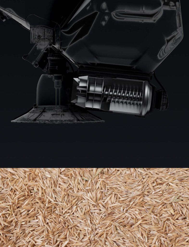 DJI Agras T100 dari PT Berkah Tirta Wahana dilengkapi Large Feeder yang cocok untuk granula seperti herbisida, benih bayam, insektisida, dll.