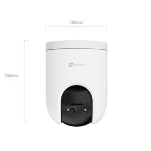 Tampak depan kamera CCTV outdoor Wi-Fi EZVIZ H8c Pro resolusi 3K berwarna putih