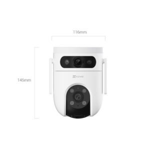 Tampak depan kamera CCTV Wi-Fi lensa ganda EZVIZ H9c Dual 3K